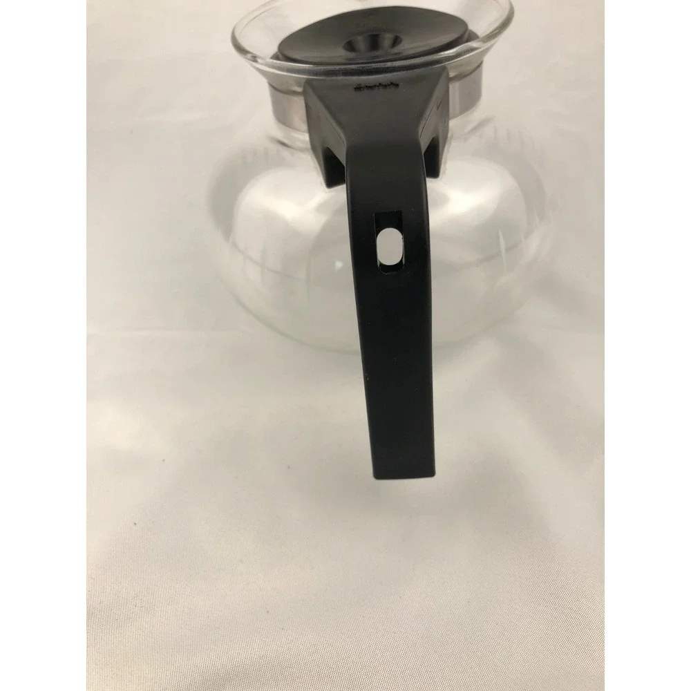Vintage Bunn 6 Cup Glass Coffee Carafe Pot Replacement Black Handle Lid Decanter